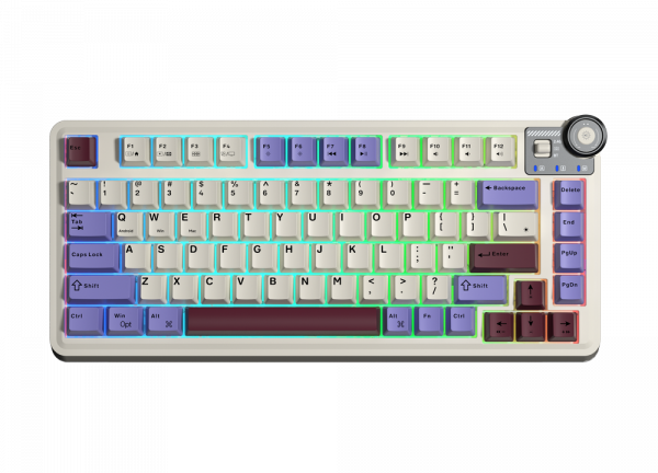 Bàn phím cơ AULA AU75 Purple Red Bean 3 Mode Star Vector Switch