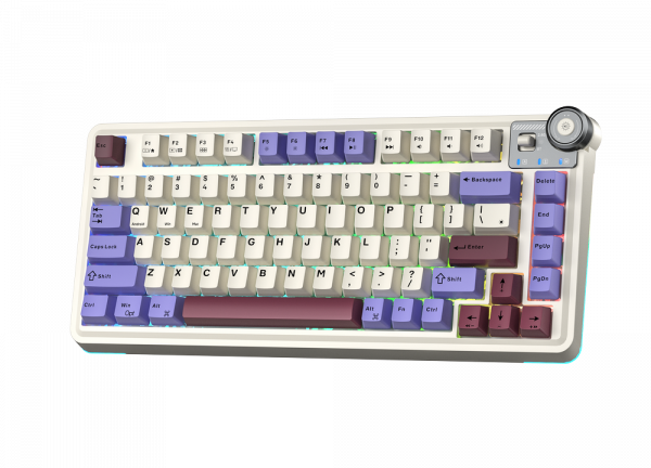 Bàn phím cơ AULA AU75 Purple Red Bean 3 Mode Star Vector Switch