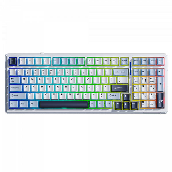 Bàn phím cơ AULA F99 3 Mode Glacier Blue Reaper switch