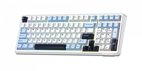 Bàn phím cơ AULA F99 3 Mode Glacier Blue Reaper switch