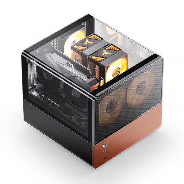 VỎ CASE JONSBO V12 BLACK (MATX, Màu Đen)