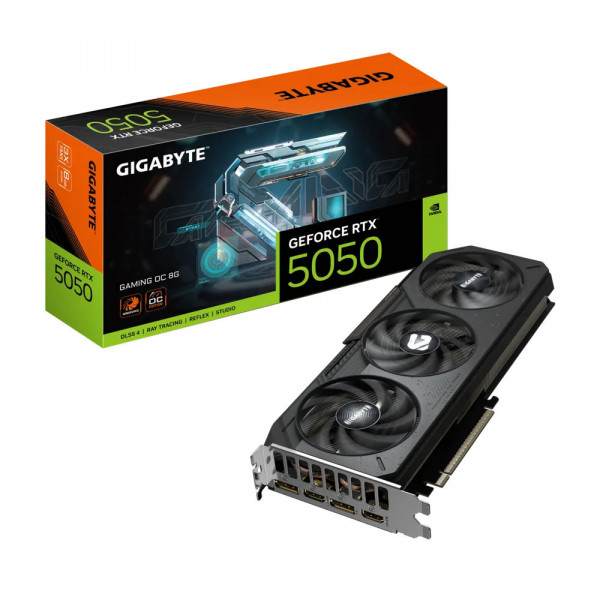 Card màn hình  Gigabyte GeForce RTX 5050 GAMING OC 8G (GV-N5050GAMING OC-8GD) 