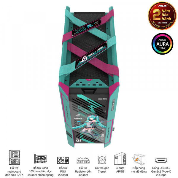 Vỏ Case Asus ROG Strix Helios II Hatsune Miku Edition