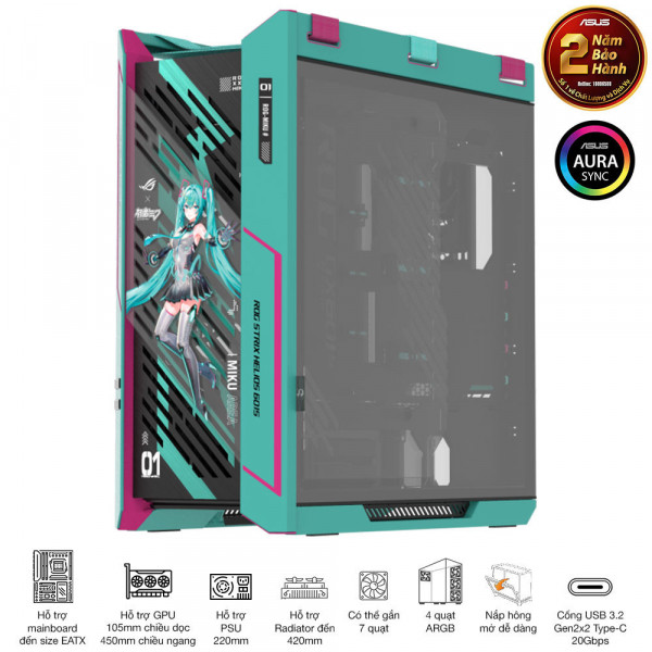 Vỏ Case Asus ROG Strix Helios II Hatsune Miku Edition
