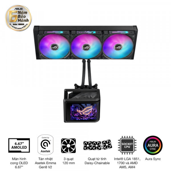 Tản Nhiệt Nước Asus ROG Ryuo IV SLC 360 ARGB