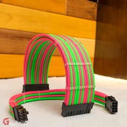 Dây Nguồn Bọc Lưới MAGIC (HỒNG-XANH) COMBO