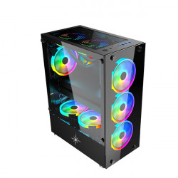 Vỏ case KENOO ESPORT K300 3F - Màu Đen ( 3 fan led RGB rainbow)
