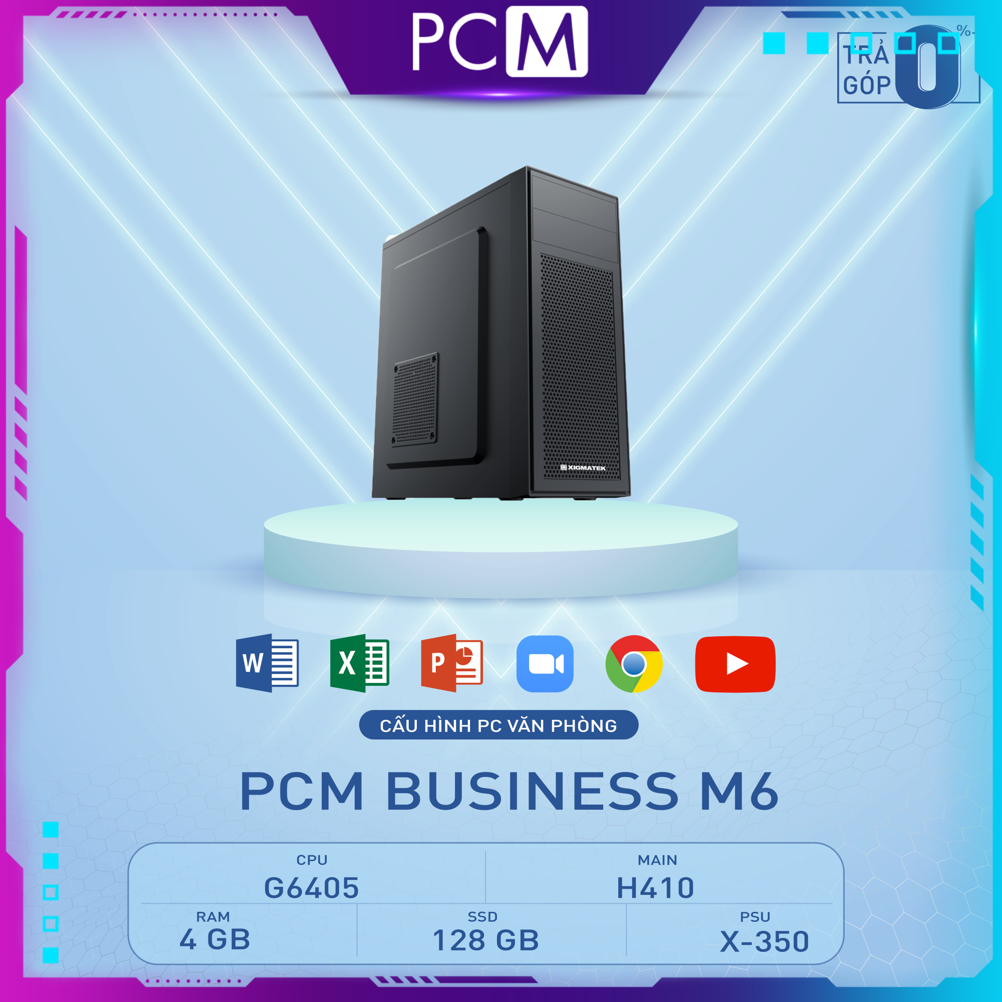 PCM BUSINESS M6 (I3 10105/H410/4GB RAM/128GB SSD)