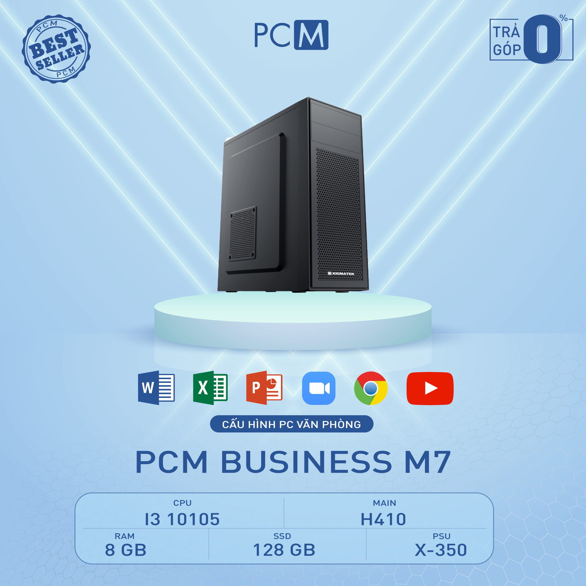 PCM BUSINESS M7 (I3 10105/H410/8GB RAM/128GB SSD)