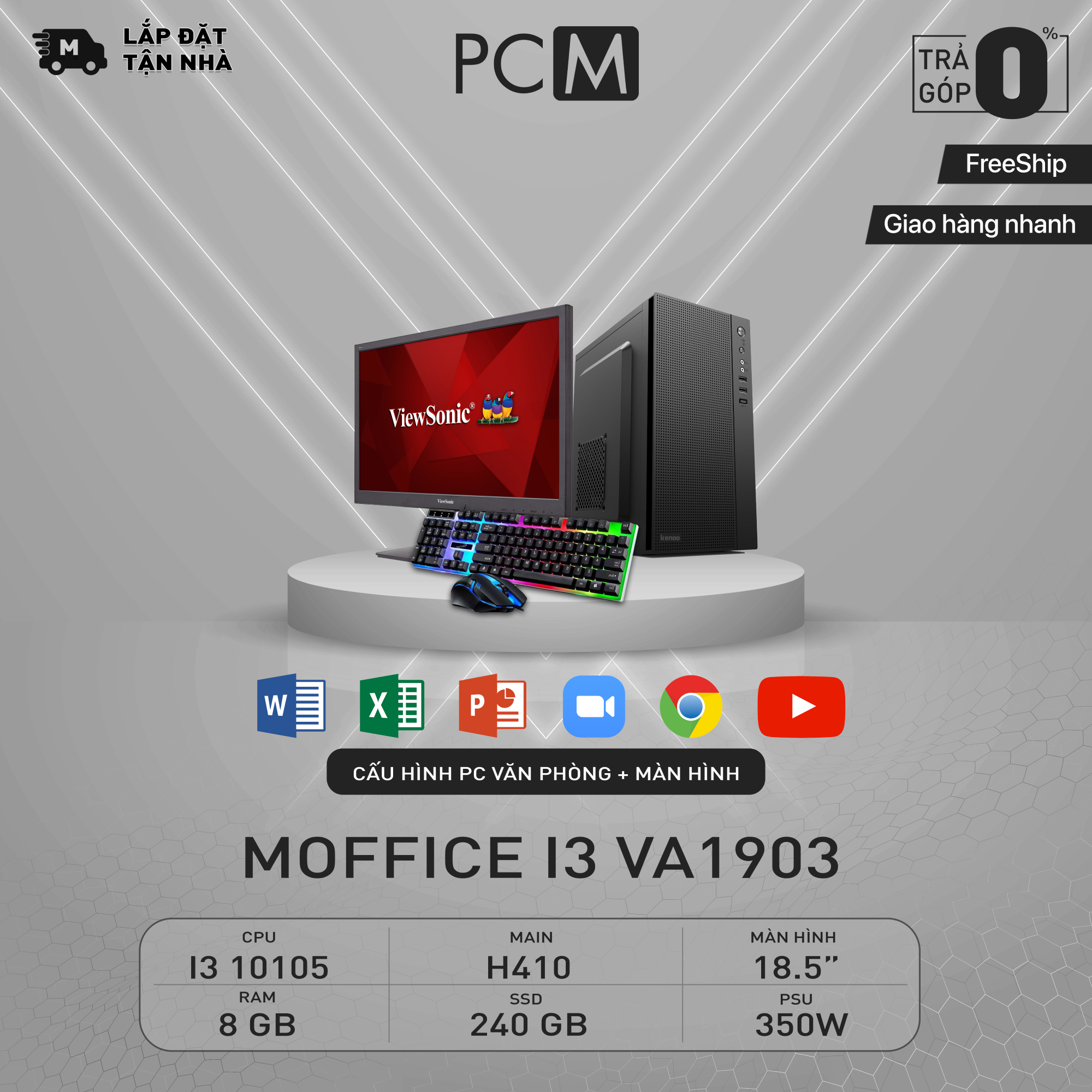 MOFFICE I3 VA1903 (I3 10105/8GB RAM/240GB SSD/Màn 18.5")