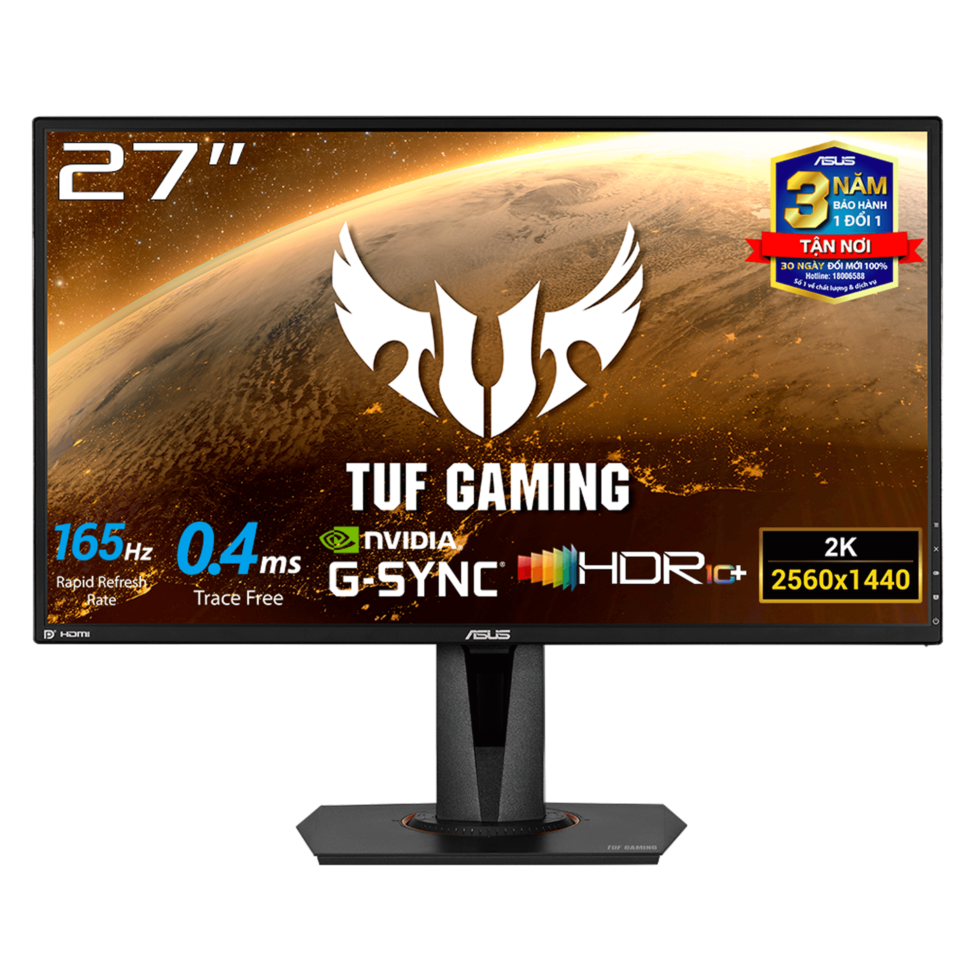 Màn Hình Game ASUS TUF Gaming VG27BQ 27 inch 2K HDR10 165Hz 0.4ms G-SYNC Compatible 2 Loa FreeSync